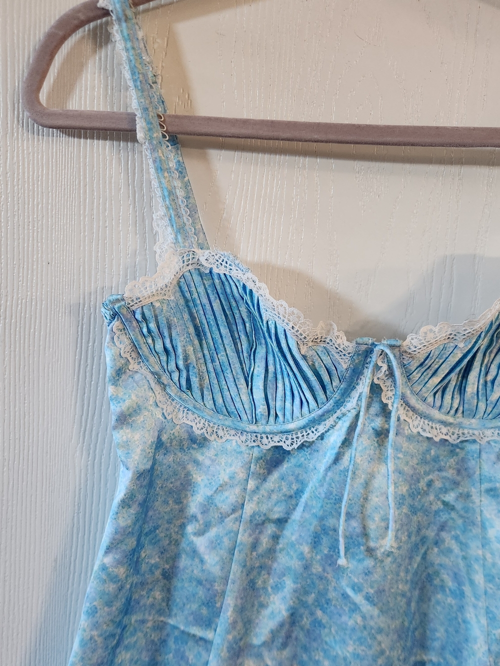 For Love & Lemons Pastel Blue Daisy Slip Dress - Picture 7 of 14